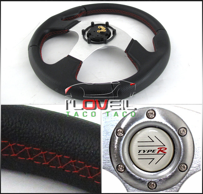 320mm 6 Bolt Mounting Steering Wheel + Thin Quick Release + Hub Adapter + Button