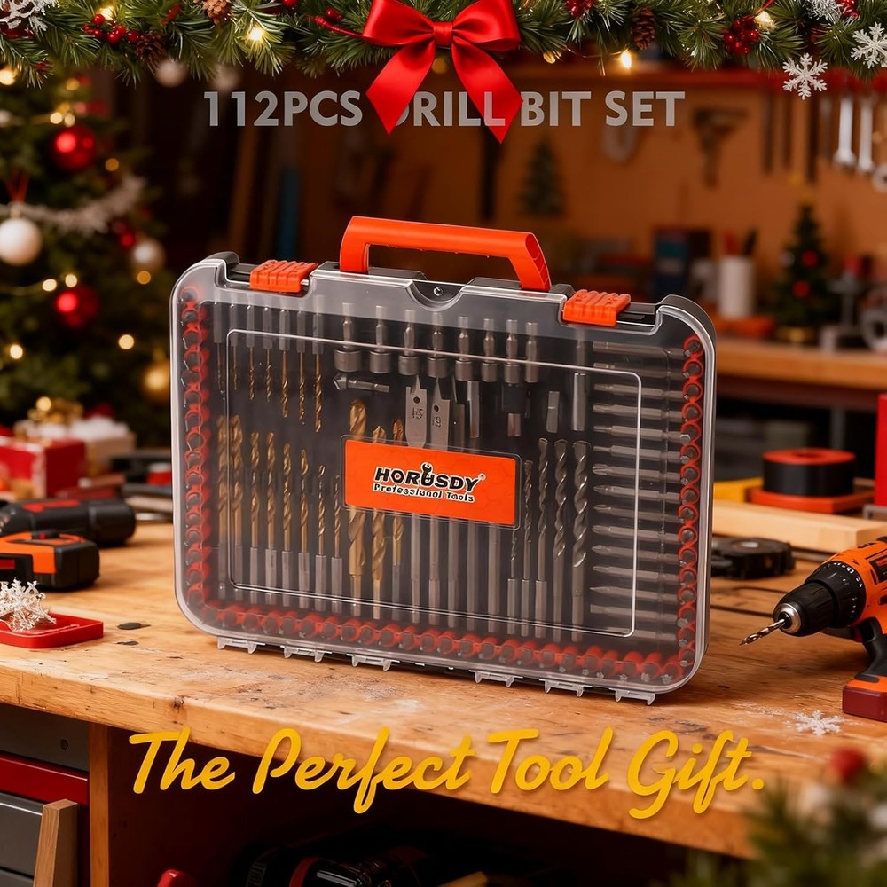 Impact drill bit set 112 pieces hex shank driver bits screwdriver bits kit