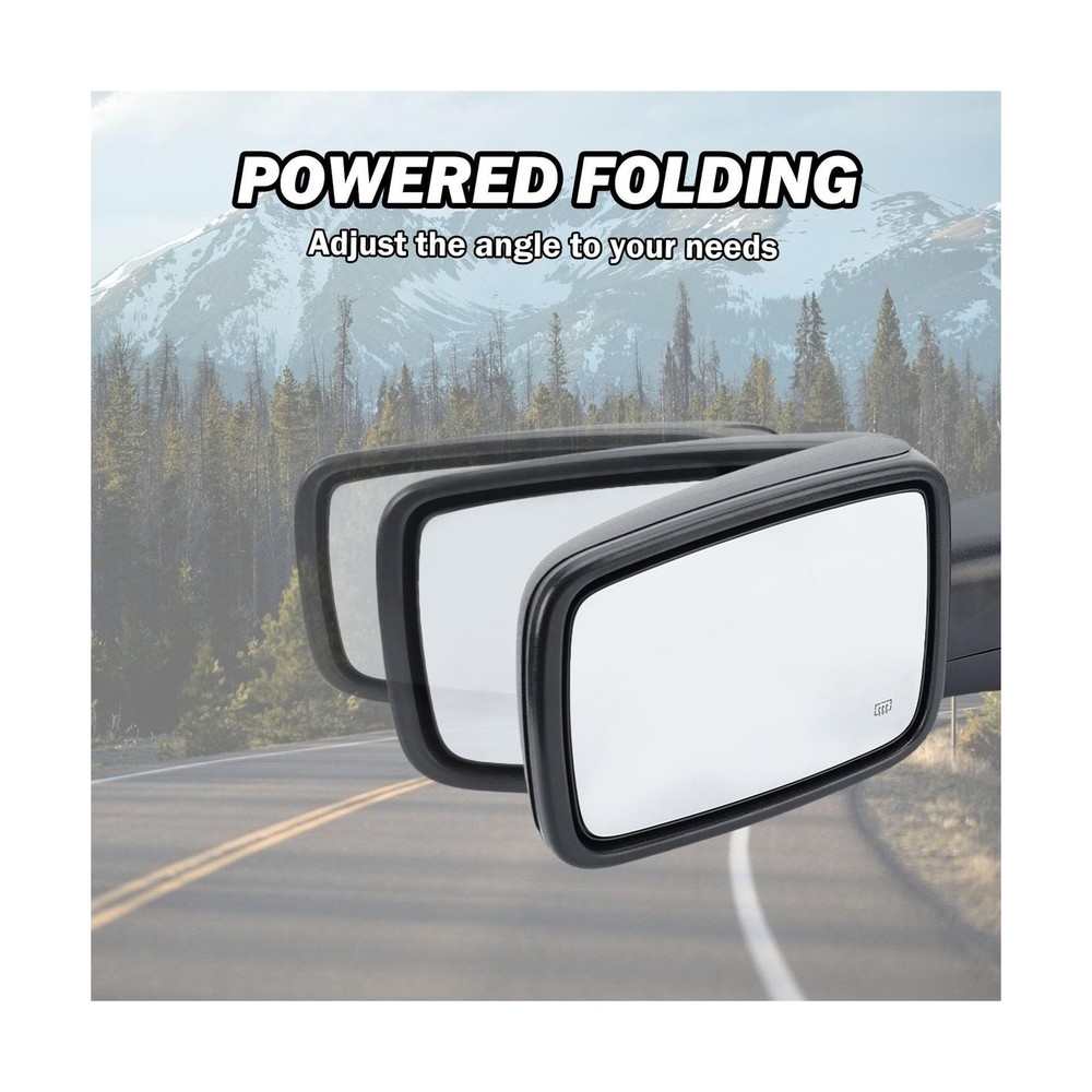Driver Side Mirror Compatible with 2013-2018 1500 2500 3500 Mirrors...