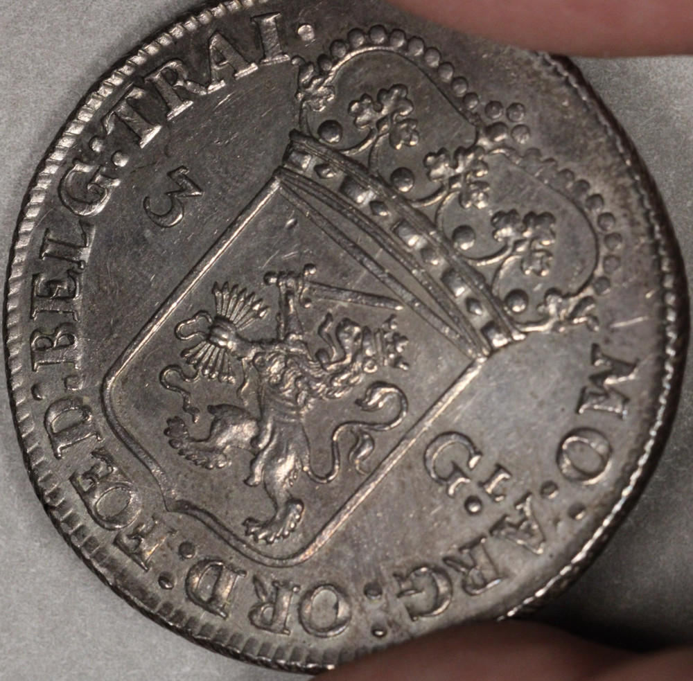 1763 Netherlands Utrecht Silver 3 Gulden