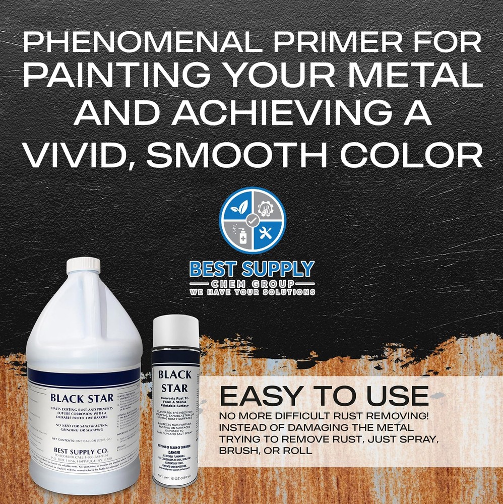 Rust Converter 1 Quart BLACK STAR Converts Steel Surface