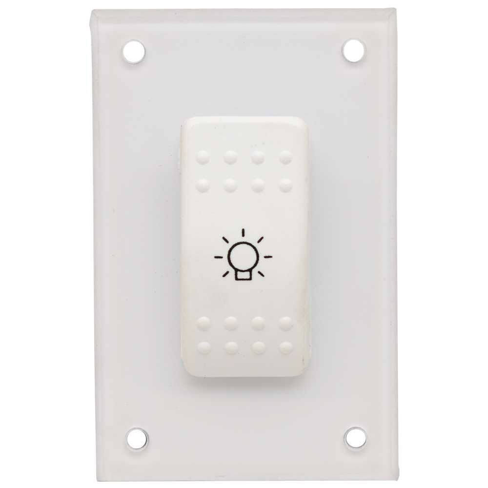 Boat Light Rocker Switch Panel 882278002 | Clear Plastic White