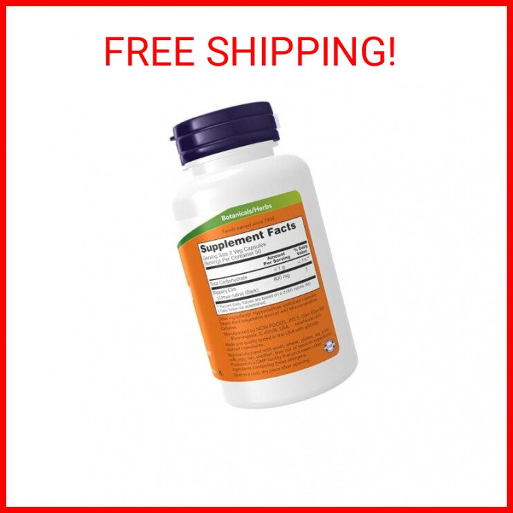 NOW Slippery Elm 400mg 100 Capsules