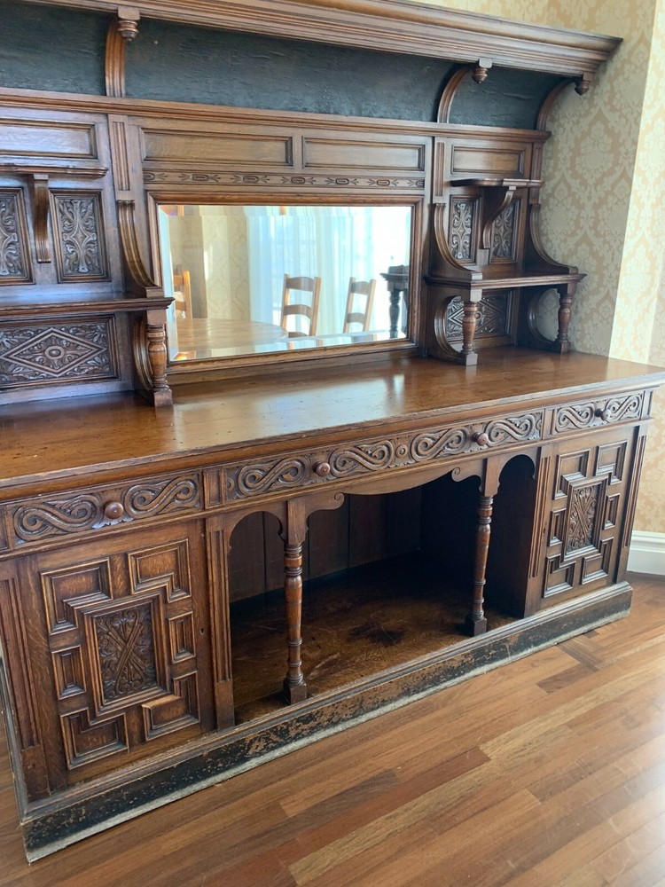 Antique Edwardian Oak Sideboard