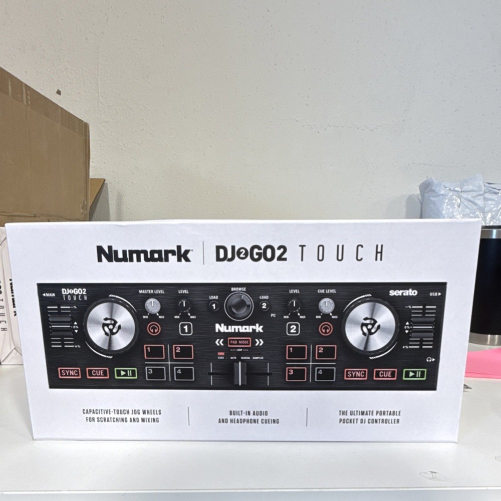 Numark DJ2GO2 Touch Portable Double Deck Controller Touch-Capacitive Jog Wheels