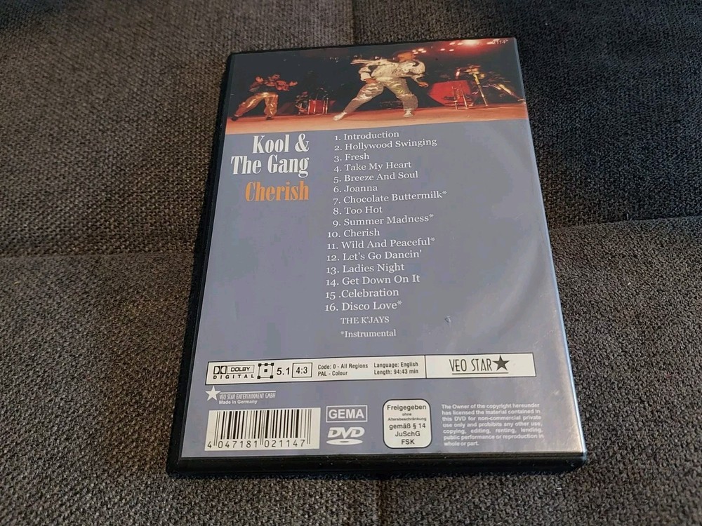 Kool & The Gang Cherish - DVD - R4 - VGC