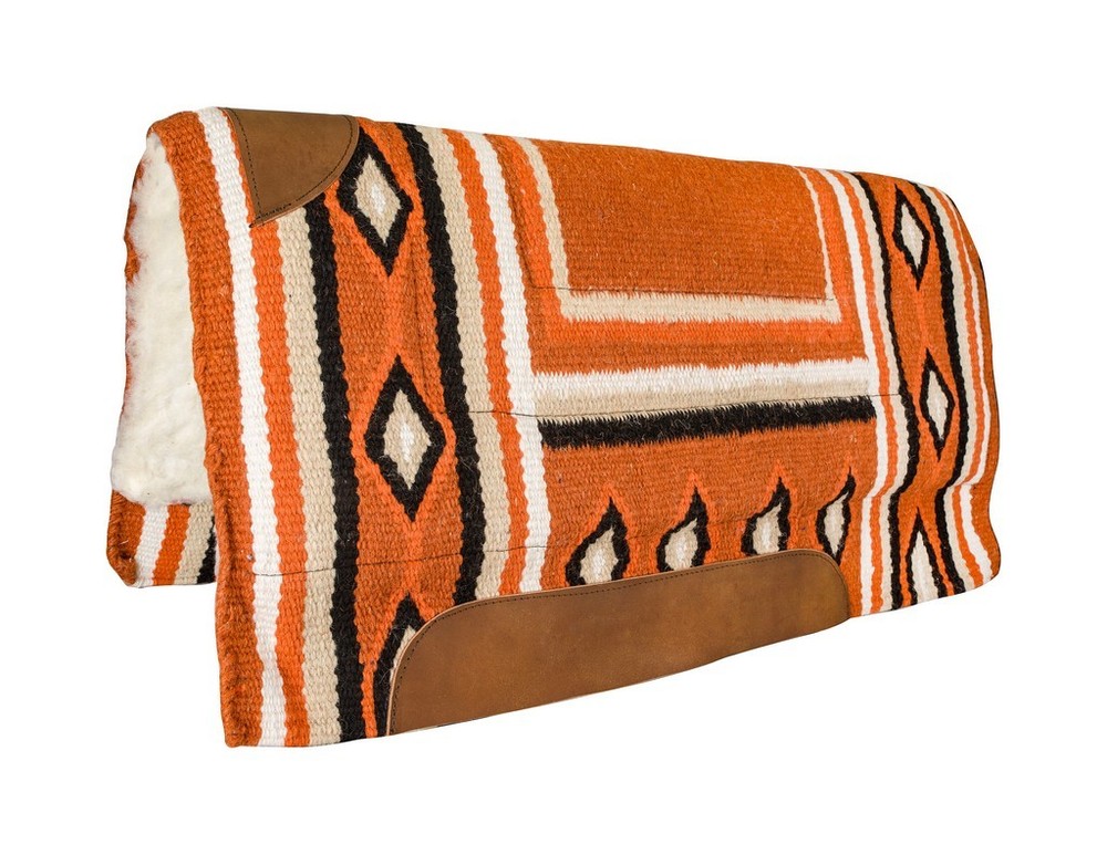 Tabelo Western Saddle Pad Wool Show Diamond 36 x 34 Rust 4-304834