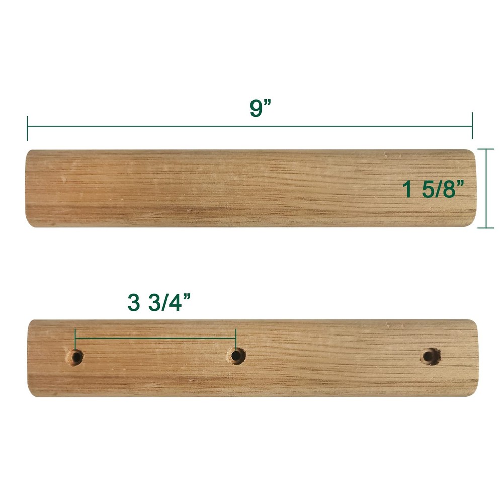 Quantfire 9" Handle Wood Block Replacement for Large Big Green Light Brown