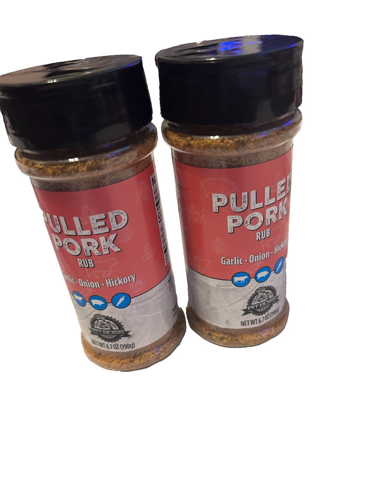 Pit Boss Pulled Pork Rub Garlic Onion Hickory 6.7 oz BBQ Seasoning 2 Pack