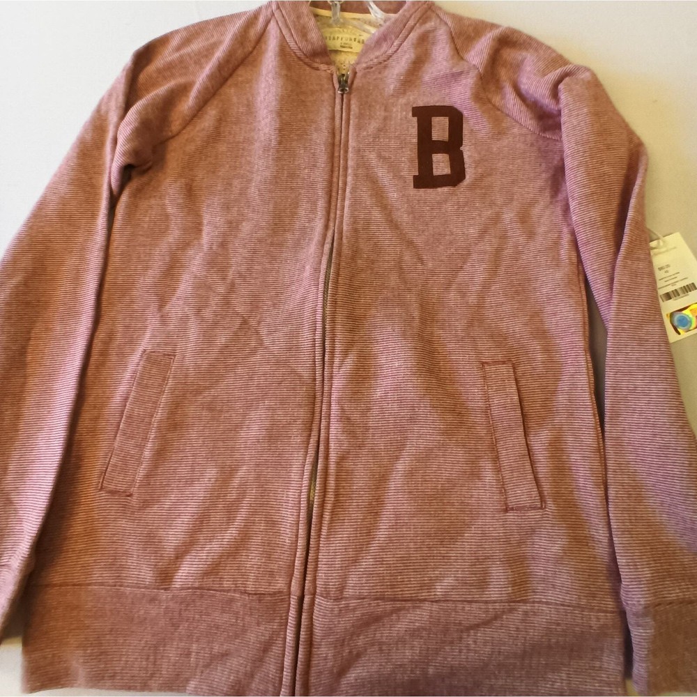 New Brown University Striped Bomber Jacket