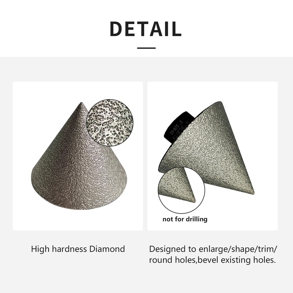 35-82mm Diamond Cone Milling Bit Beveling Chamfer Bits Tile Hole Saw Countersink