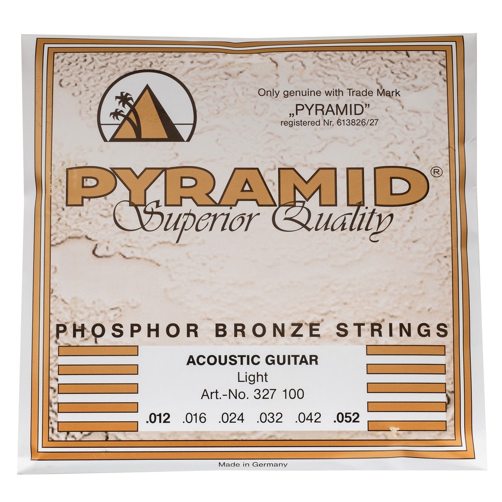 Pyramid 327100 Light Phosphor Bronze Roundwound Hex Core Acoustic Guitar String