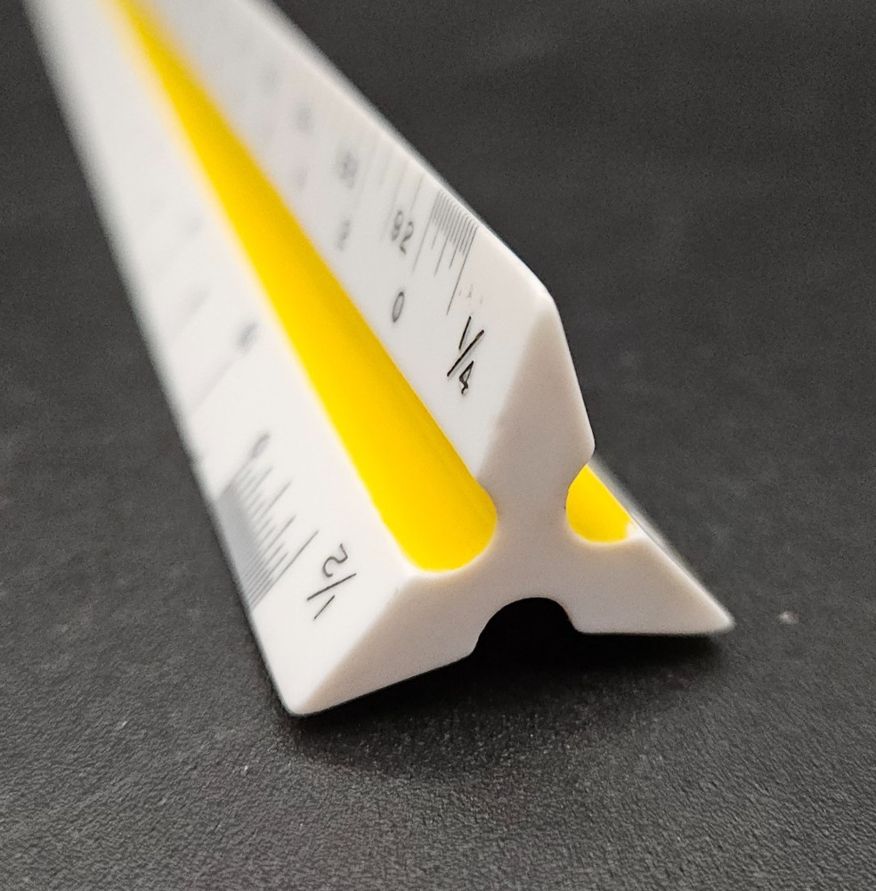 Vintage Dietzgen 1656 BP Triangular Scale Ruler Architecture Drafting
