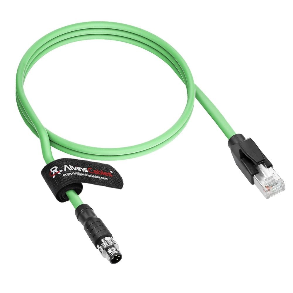M8 A-Code 4 Pin to RJ45 Ethernet Cable Cat5e HighFlex Shielded for Beckhoff 26ft