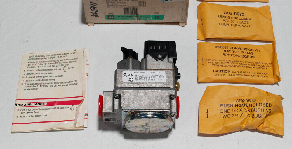 White Rodgers 36C84-412 Universal Replacement Gas Valve