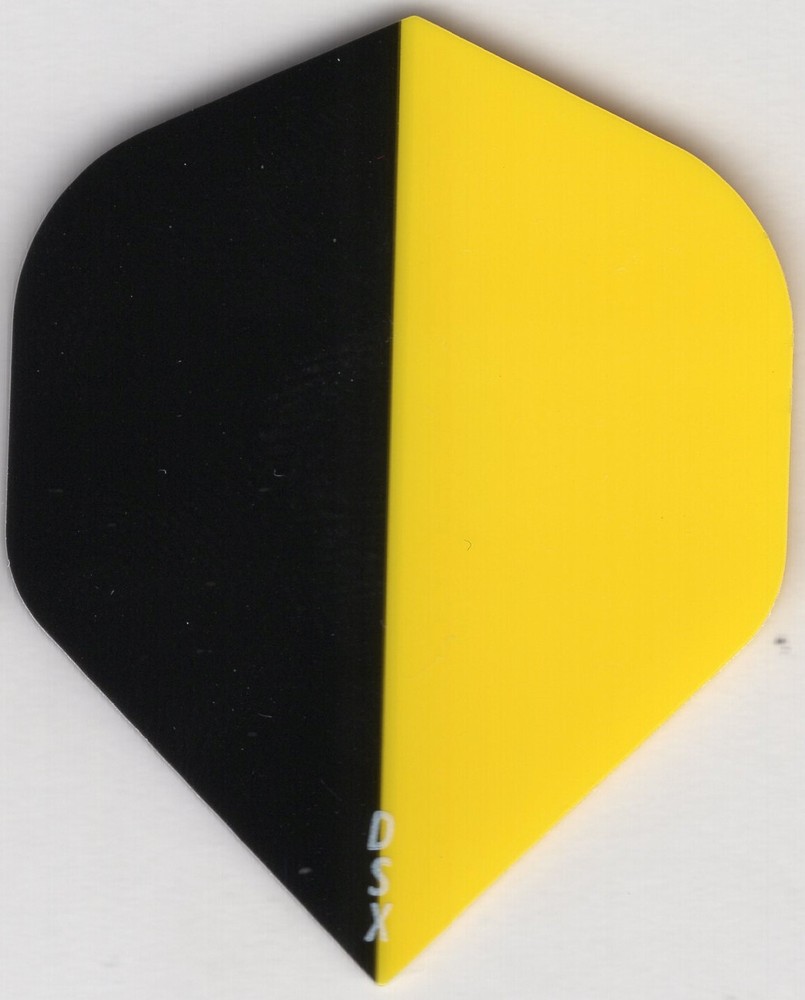 Black and Yellow Solid DSX Dart Flights: 3 per set