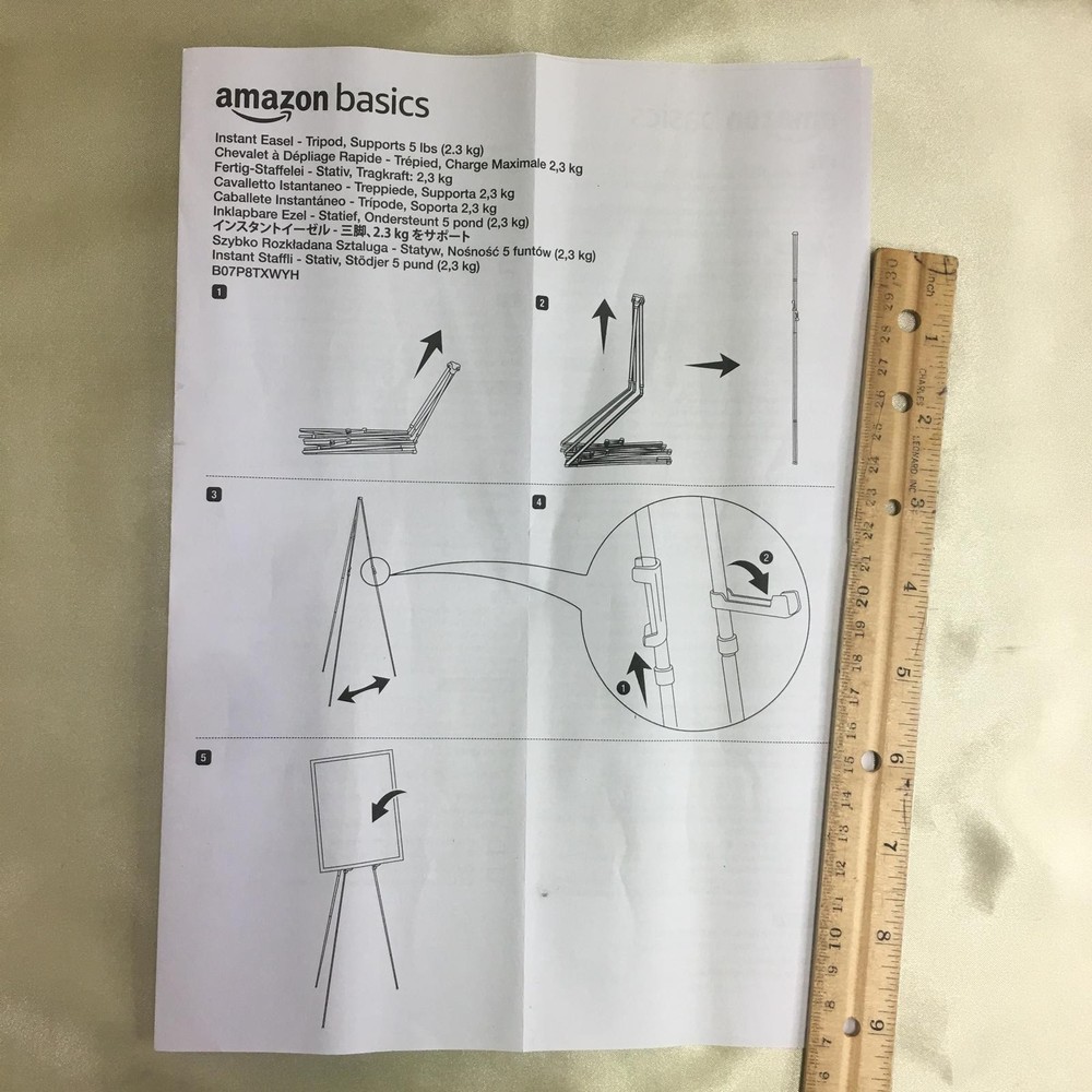 Amazon Basics Easel Tripod Stand B07P8TXWYH Adjustable Display 5lb