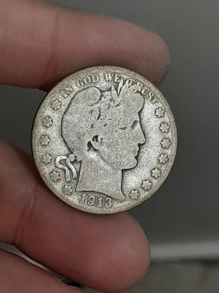 1913- S Barber Half Dollar #1