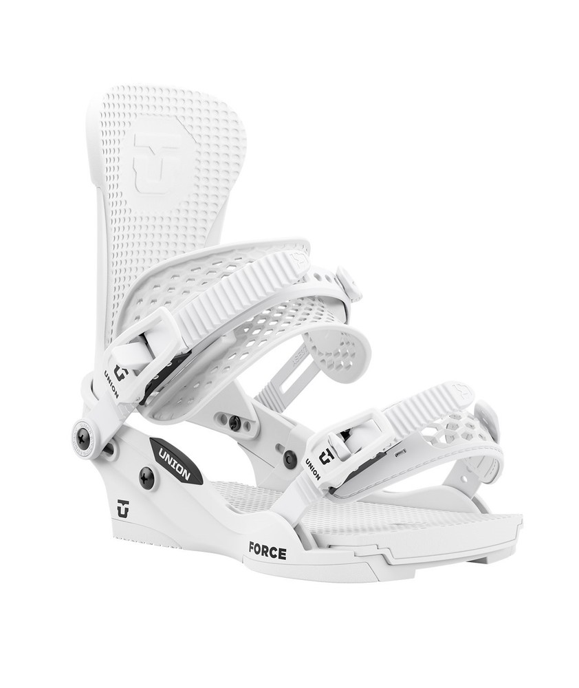 Union Force Classic Snowboard Bindings, Men's Medium (US 8-10), White New 2026