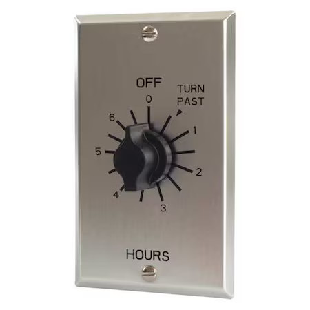 Nsi Tork C506h Spring-Wound Timer, Range 0 To 6 Hr.