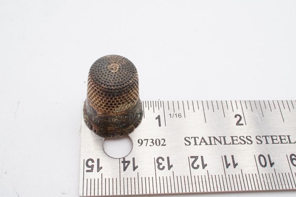 Vintage Sterling Silver Thimble Size 10