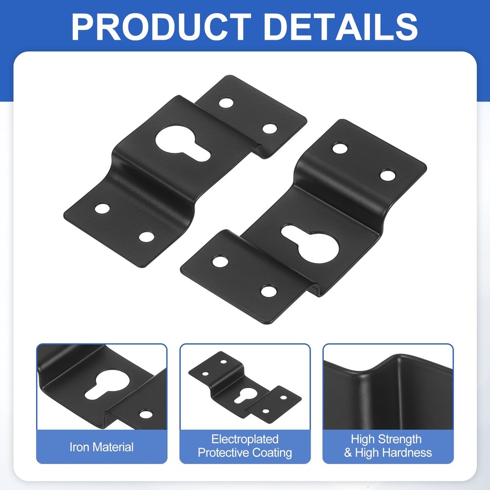 16Pcs Wall-Mounted Speaker Hanging Brackets, 2.8 x 1.18In