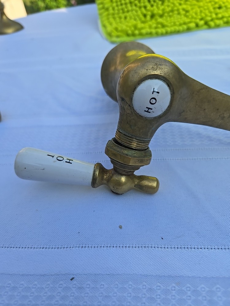 2 Vintage Brass Faucets