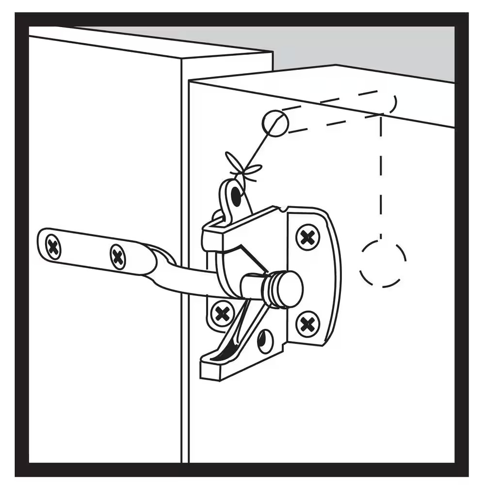 Black Gate Latch with Rust Defender