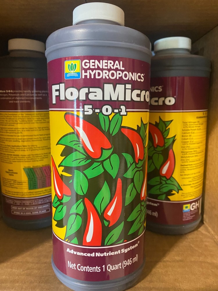 General Hydroponics FloraMicro 1 Quart -flora gro micro series GH