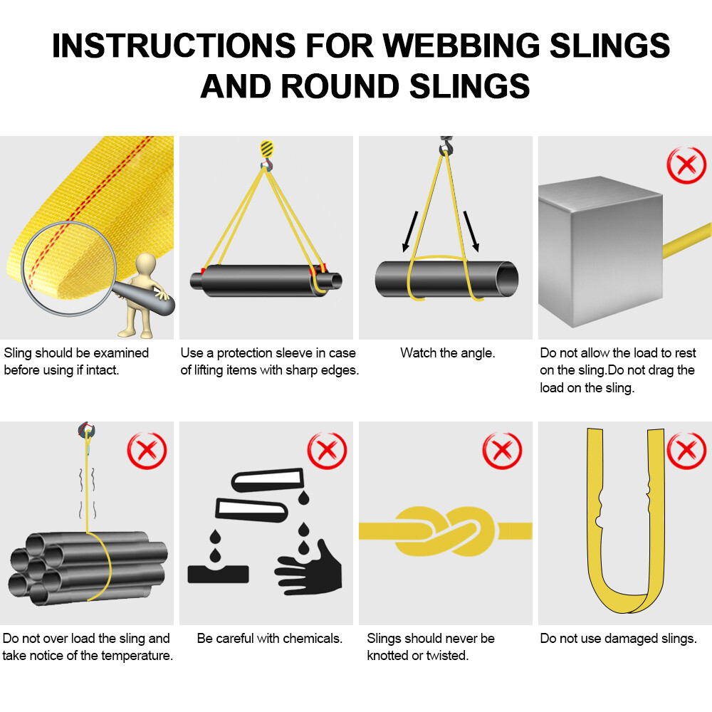 2" x 6’ Performance Engineered Cargo and Load Lift Sling with Flat Loops 6600lb