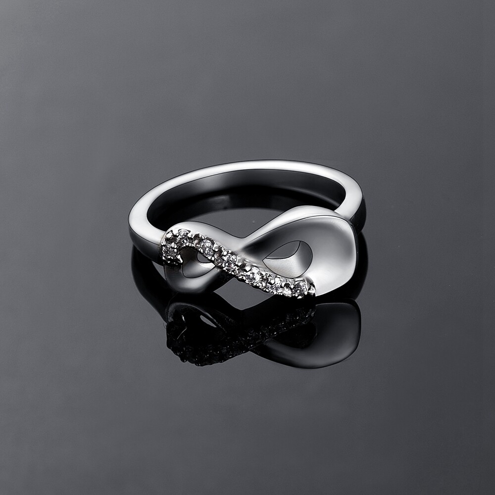 Infinity Ring Heart Shape Hold Loved Ones Ashes Cremation Urn Ring Finger Ring