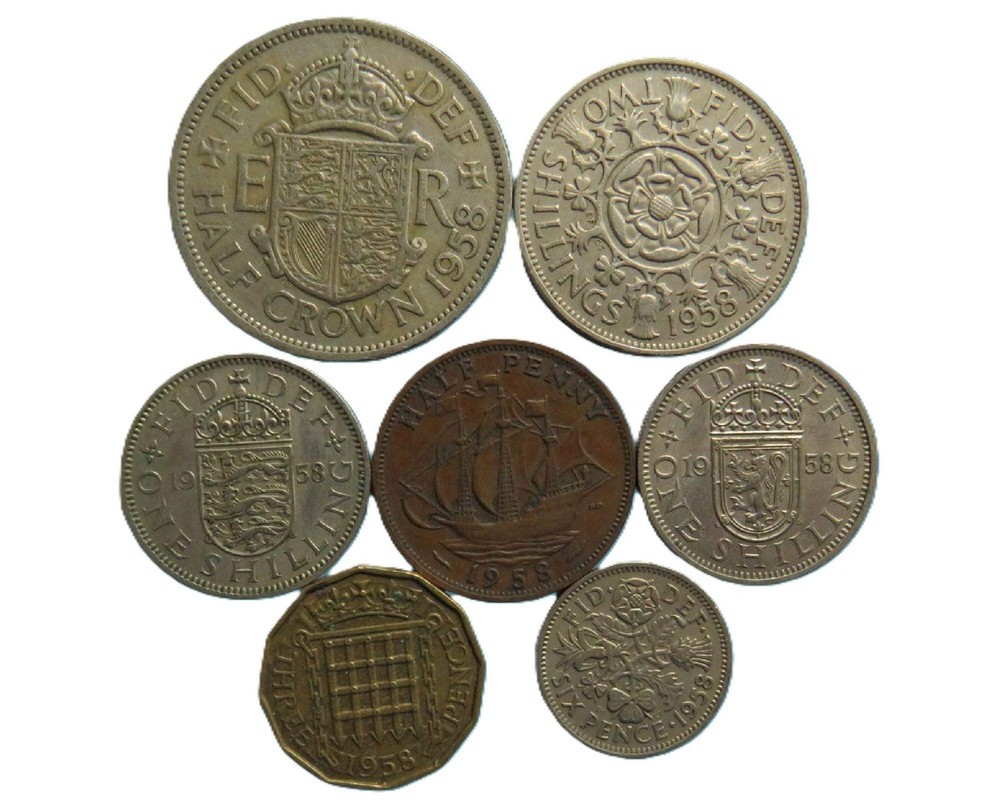 1958 Great Britain Coin Year Set