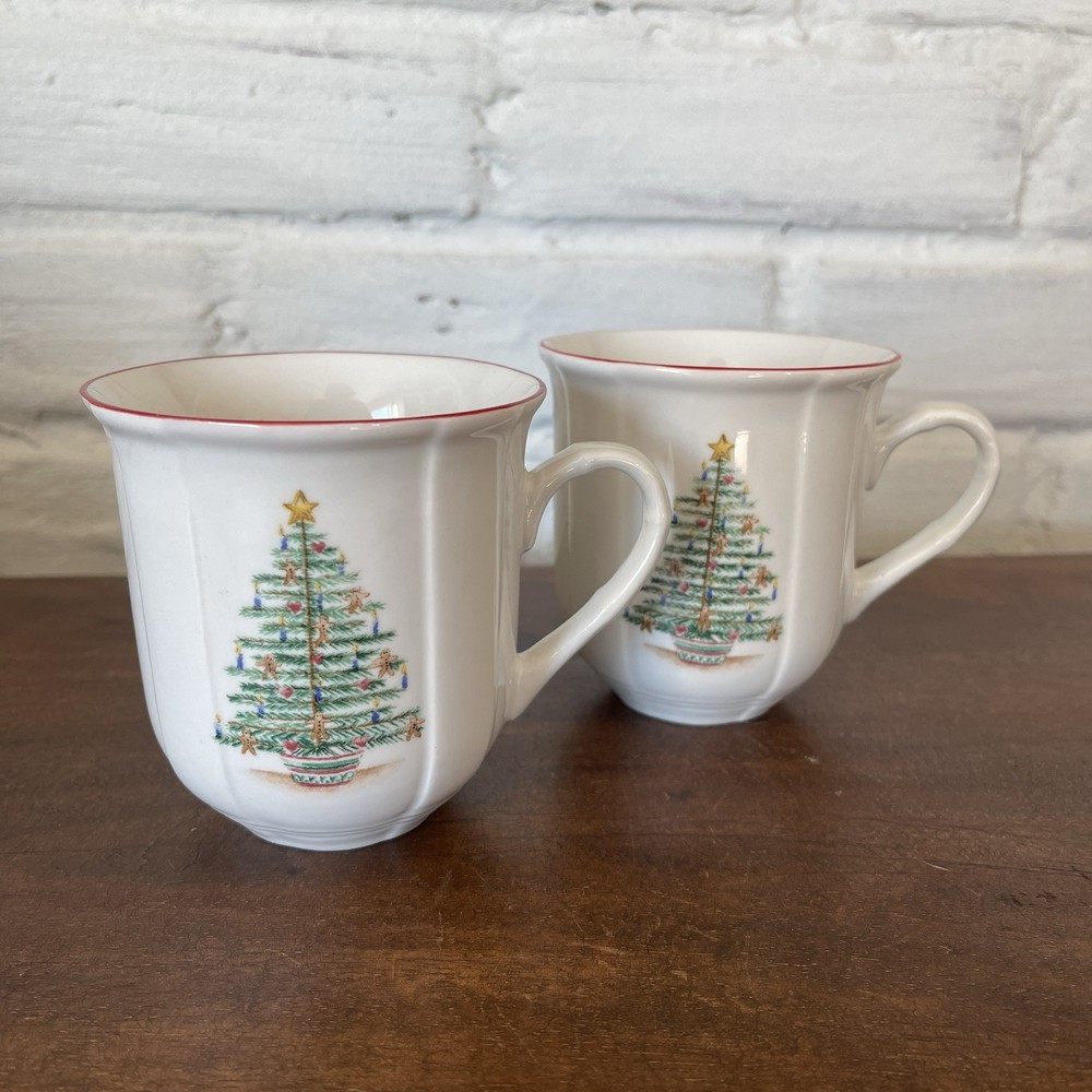 Farberware Gingerbread Christmas Tree Mug Set of 2