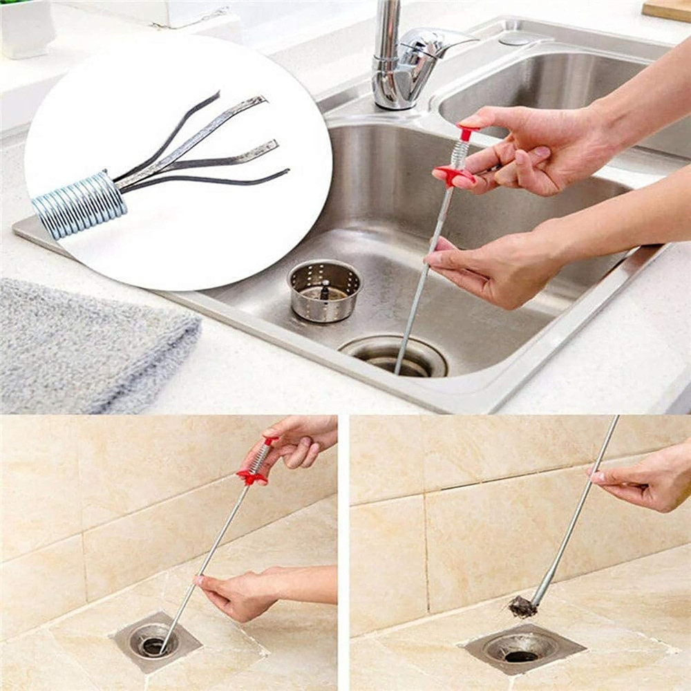 Drain Clog Remover Tool for Showers, Sinks & Baths by Drain Hari