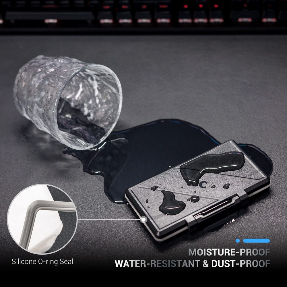 30 Slots Micro SD Card Case Water Resistant Shockproof Compact Organizer