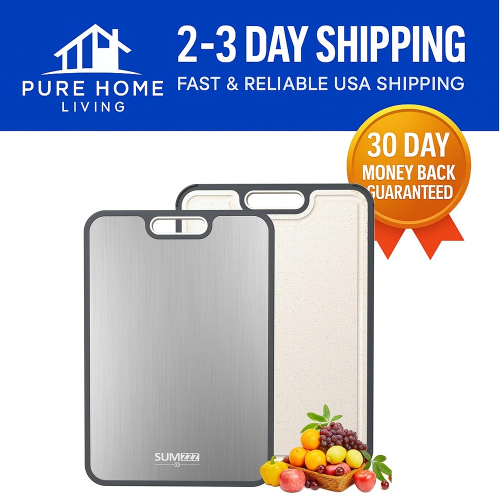 Titanium Double-Sided Cutting Board 16”×11” – Easy to Clean & Versatile