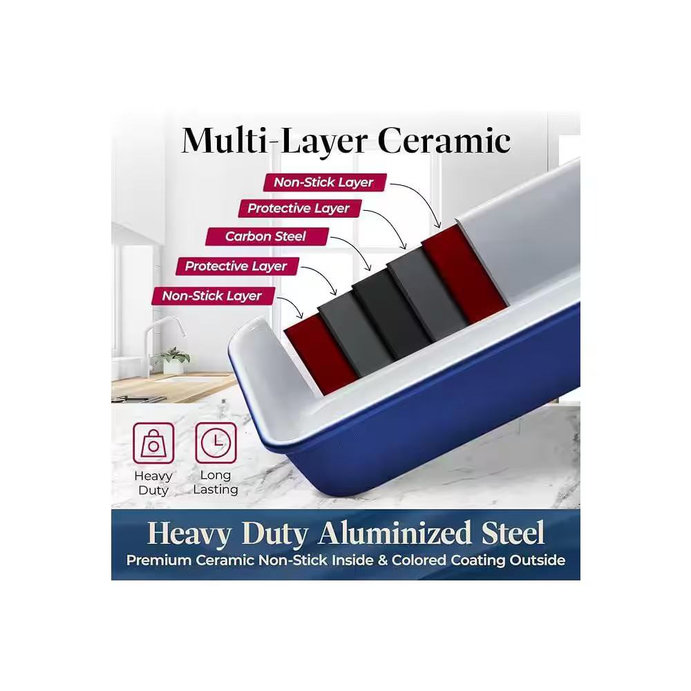 8-Piece Stackable Bakeware Set-Blue