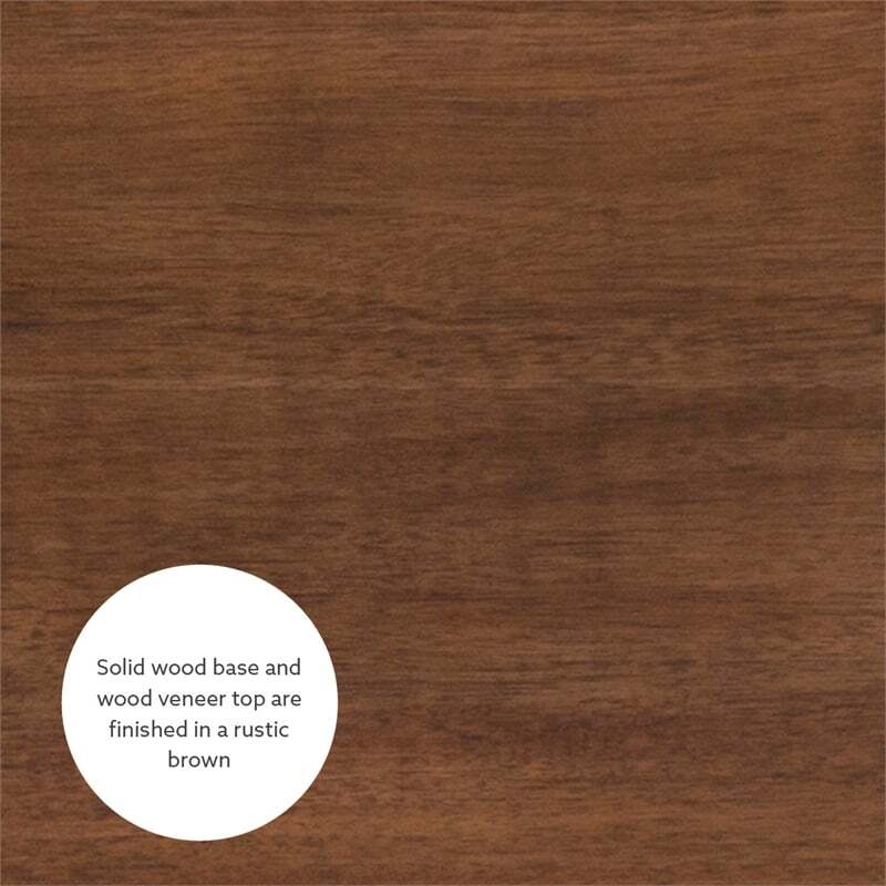 Linon Claridge 36" Wood Counter Height Pub Table in Rustic Brown
