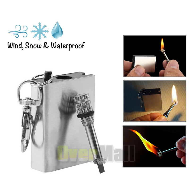 Lighter Flint Magnesium Emergency Fire Starter Camp Survival Refill Waterproof