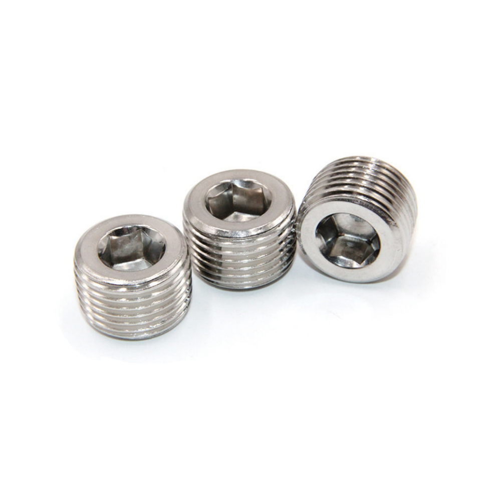 Stainless Steel 10pcs 1/16" NPT Pipe Plug Fitting Internal Hex Thread Socket