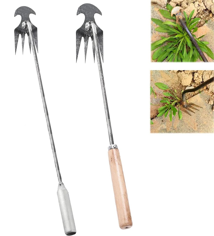 2 Pcs Weeding Uprooting Tool Puller Tool for Gardening Yard Lawn