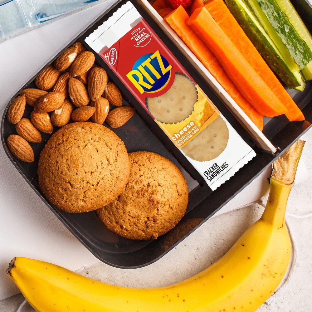 RITZ Cheese Crackers - Lunch Snacks, 8 Packs, 6 Crackers/Pack!