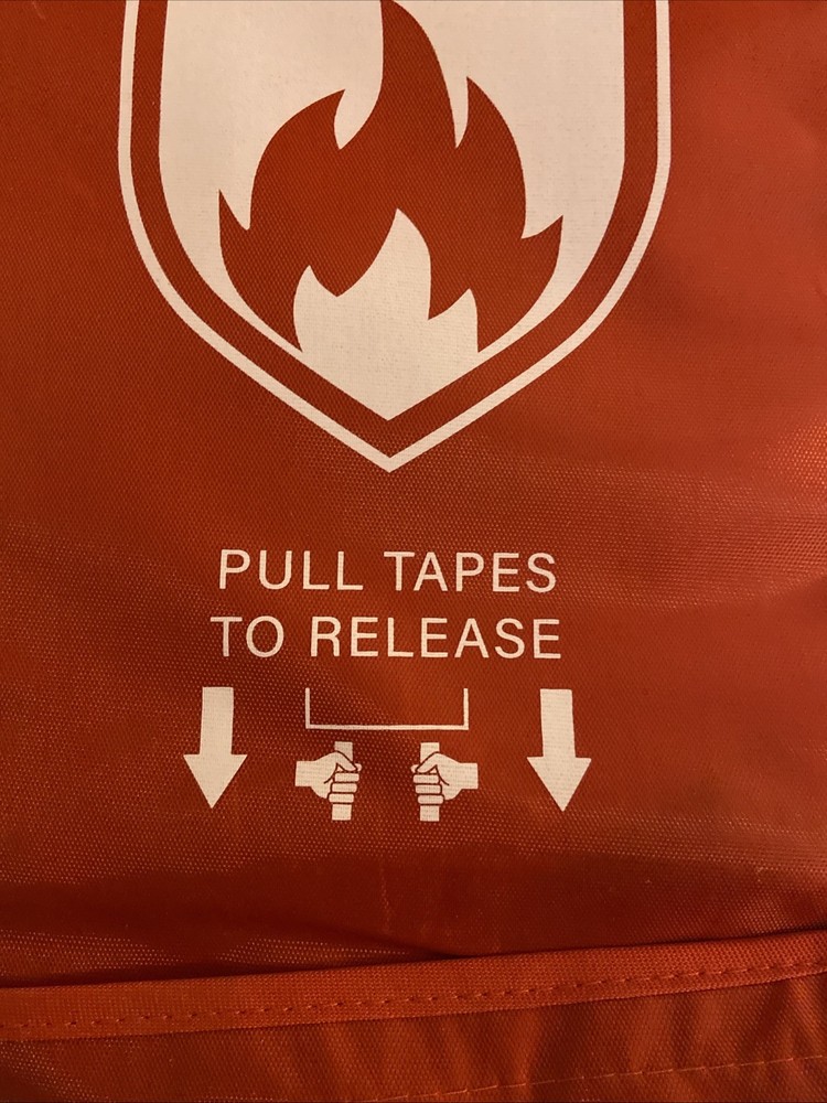 Fire Blanket 2 Pack - 47" x 47" Prepared Emergency Fire Blanket for Home