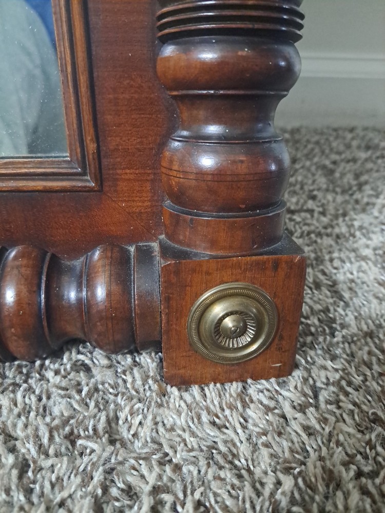 Antique American Empire Wall Console Mirror