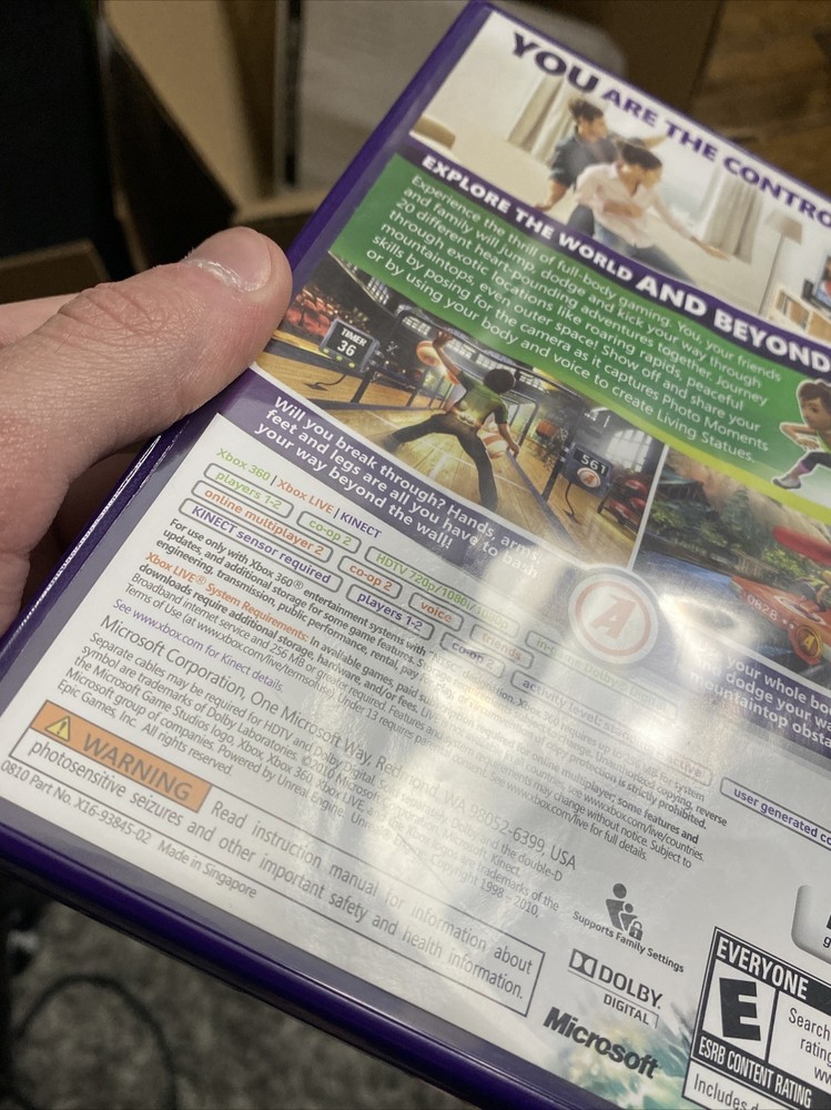 Microsoft Xbox 360 Kinect Sensor Bundle with Kinect Adventures.