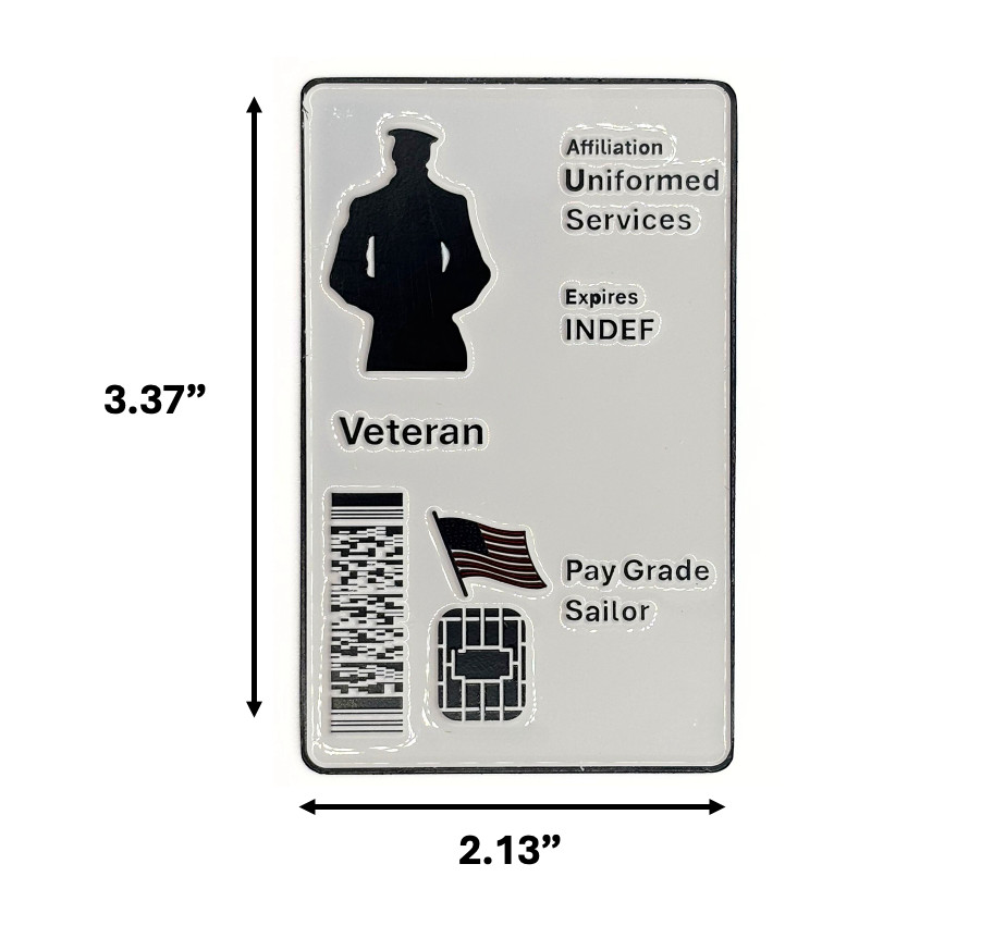 US Navy Veteran ID Shaped Challenge Coin