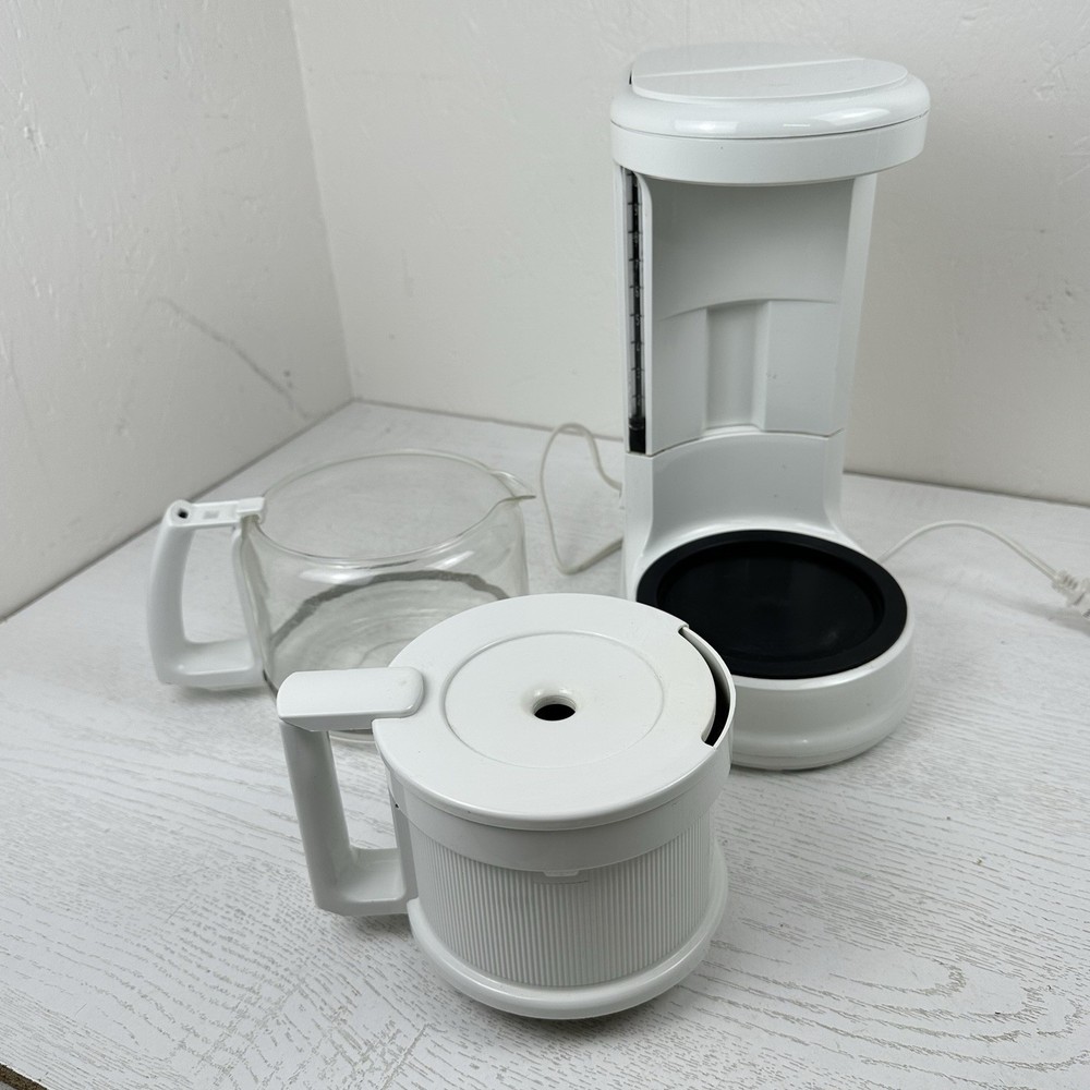 Krups Brewmaster Plus 10 Cup Drip Coffee Maker White Reusable Mesh Filter