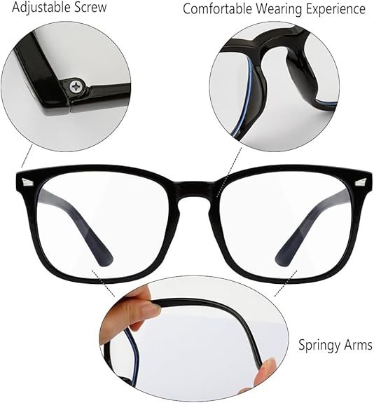 Blue Light Blocking Glasses, 2 Pack Blue Light Glasses Men, Blue Light Glasse...