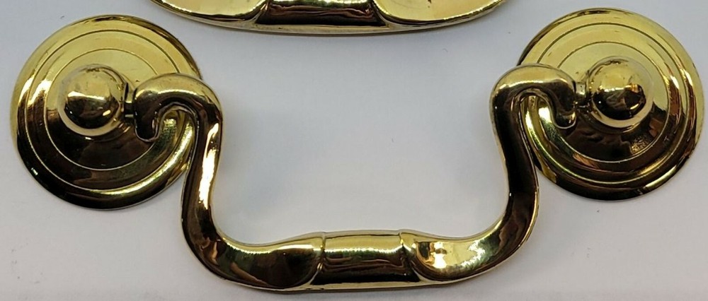 2.5, 3, 3.5" Centers Queen Anne Style Swan Neck bail pull handle solid brass new