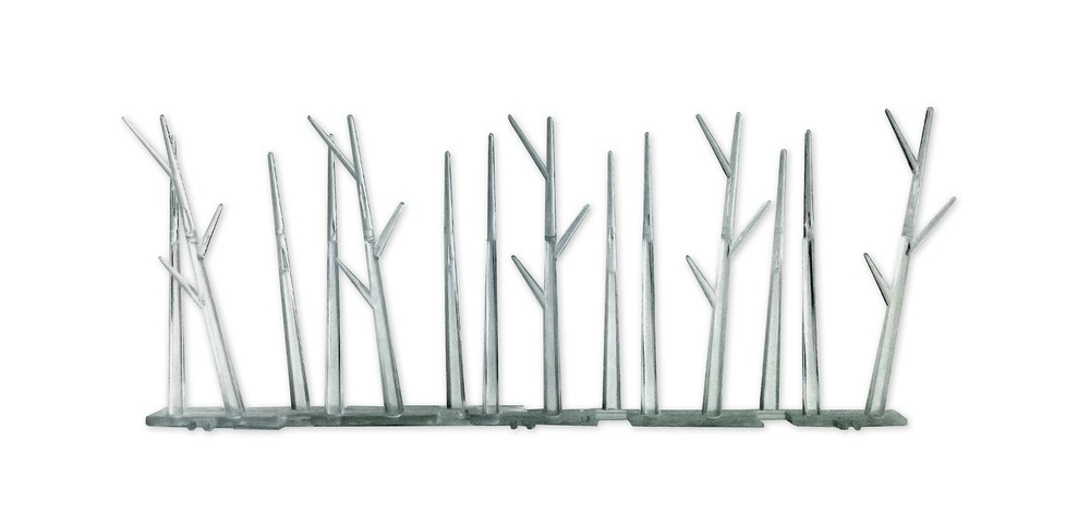 Bird-X Plastic Polycarbonate Bird Spikes Kit Adhesive Glue Covers 10ft Coverage